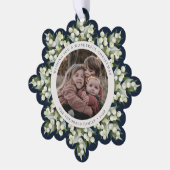 Carte Décorative Dark Navy Snowberry+Greenery Christmas Paper (Gauche)