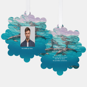Carte Décorative Dauphins sous-marins de mémorial chrétien Océan