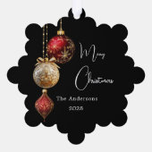 Carte Décorative Décor de Noël noir roux (Verso)