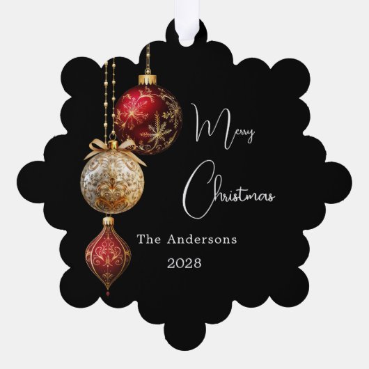 Carte Décorative Décor de Noël noir roux (Verso)