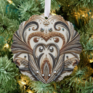 Carte Décorative Design baroque glamour avec Parties scintillant et