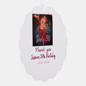 Carte Décorative Dirty 30 Anniversaire ajouter nom rose ajouter dat (Droite)