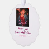 Carte Décorative Dirty 30 Anniversaire ajouter nom rose ajouter dat (Gauche)