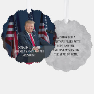 Carte Décorative Donald J. Trump 45e président Keepsaké