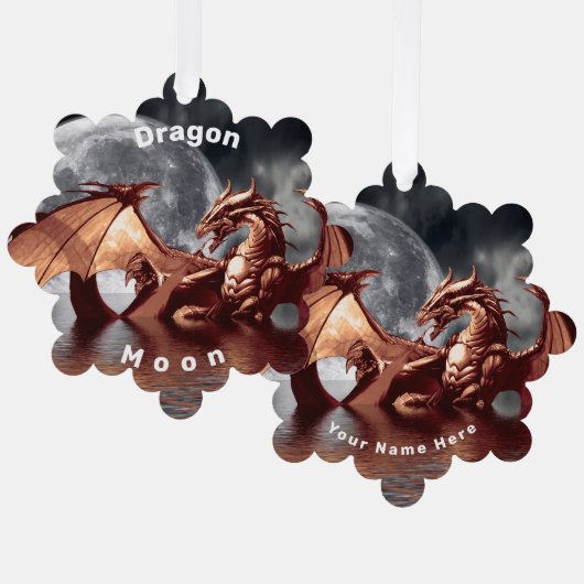 Carte Décorative Dragon Moon (Recto/Verso)