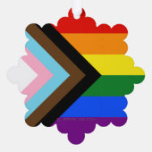 Carte Décorative Drapeau de fierté Progress Pride de SlipperyJoe si (Verso)