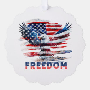 Carte Décorative Drapeau et aigle des Etats-Unis.Liberté.