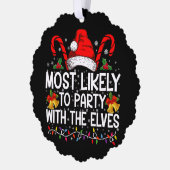 Carte Décorative Drôle Correspondant Noël Le Plus Susceptible De Fê (Gauche)