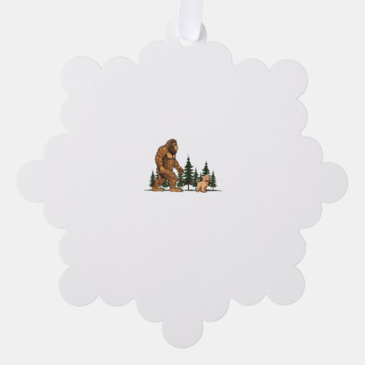 Carte Décorative Drôle Labradoodle Bigfoot Chien Marche Chien Maman (Recto)