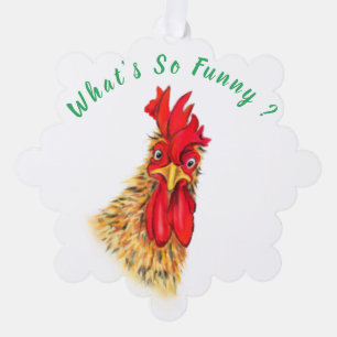 Carte Décorative Drôle Noël Ornament Card Sursurprise Rooster