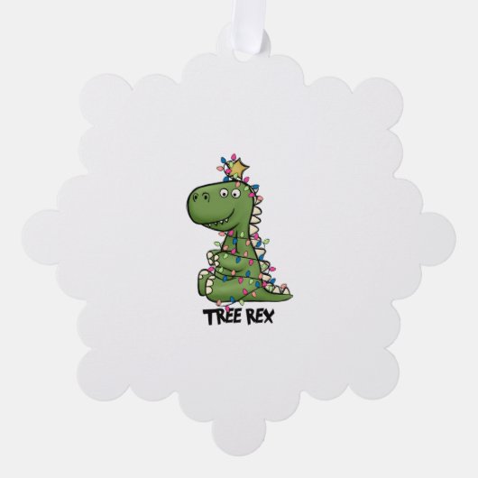 Carte Décorative Drôle Noël T Rex. Cadeau Arbre Rex (Recto)