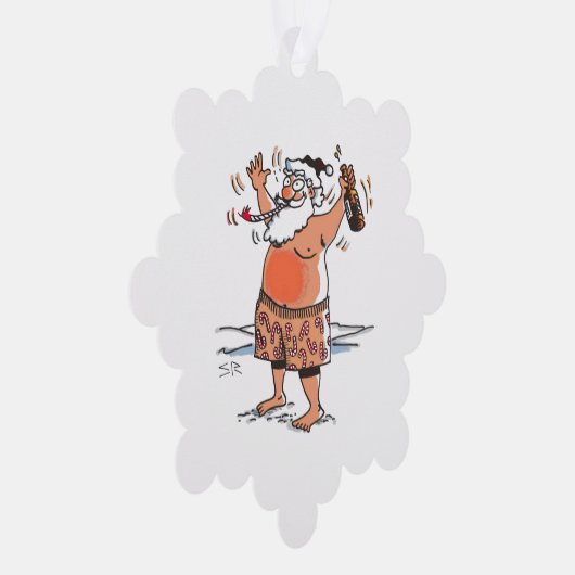 Carte Décorative Drunk Santa snowflake paper ornament (Droite)