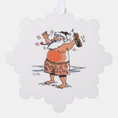 Carte Décorative Drunk Santa snowflake paper ornament (Recto)