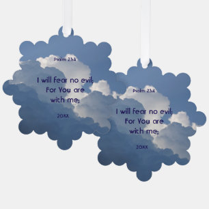 Carte Décorative Écriture biblique Psaume 23:4 Ne crains aucun mal.