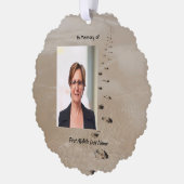 Carte Décorative Écriture chrétienne souvenir Empreintes dans le sa (Gauche)