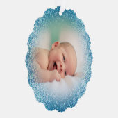 Carte Décorative effet fausse parties scintillant nouveau bébé garç (Droite)