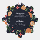 Carte Décorative Élégant agrumes de Noël Photo (Verso)