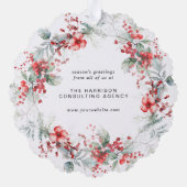 Carte Décorative Élégant Business Noël Wreath Holiday (Verso)