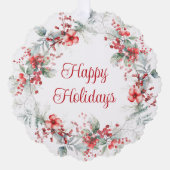 Carte Décorative Élégant Business Noël Wreath Holiday (Recto)