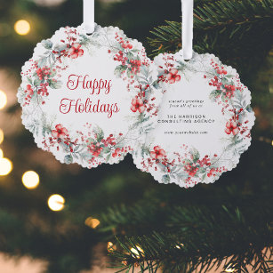 Carte Décorative Élégant Business Noël Wreath Holiday