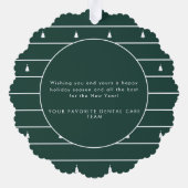 Carte Décorative Élégant Joyeux Noël Professionnel Moderne (Verso)