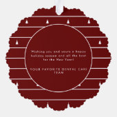 Carte Décorative Élégant Joyeux Noël Professionnel Moderne (Verso)