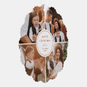 Carte Décorative Élégant minimal Joyeux Noël Collage photo (Droite)