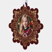 Carte Décorative Elégant Ornate Faux Hammered Gold Photo-Rouge (Gauche)