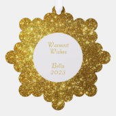 Carte Décorative Élégant Parties scintillant or Customisé Chat (Verso)