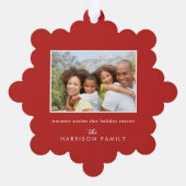 Carte Décorative Elégant Pine Trees Aquarelle Photo Noël (Verso)