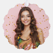 Carte Décorative élégant script moderne 2 photos Graduation (Verso)