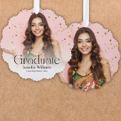 Carte Décorative élégant script moderne 2 photos Graduation