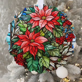 Carte Décorative Élégant verre satiné Noël Floral