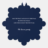 Carte Décorative Élégante Abstraite Vitrail Fleur de Noël (Verso)