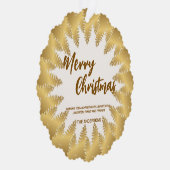 Carte Décorative Élégante couronne d'or Pine arbre joyeuse Noël pou (Droite)
