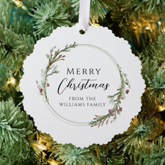 Carte Décorative Élégante couronne minimale Joyeux Noël (Insitu (Arbre))