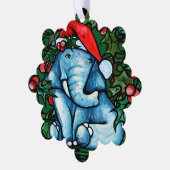 Carte Décorative Elephant de Noël Holly (Gauche)
