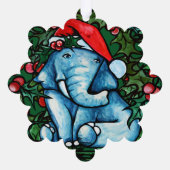 Carte Décorative Elephant de Noël Holly (Verso)