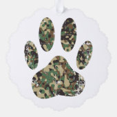 Carte Décorative Empreinte de patte de chien Camo en détresse (Verso)