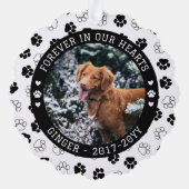 Carte Décorative Empreinte de patte noir pour toujours dans nos coe (Verso)