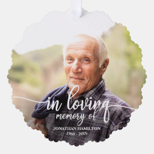 Carte Décorative En mémoire d'amour mémorial photo personnalisée