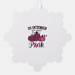 Carte Décorative En Octobre Nous Portons Rose Thanksgiving Cancer D