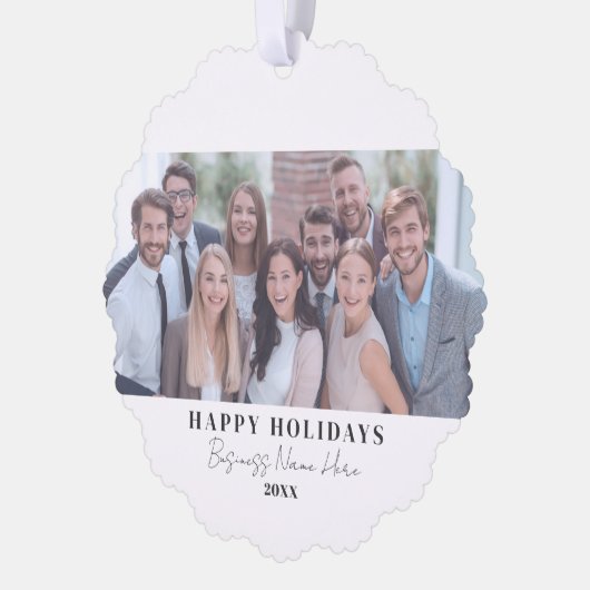 Carte Décorative Entreprise Noël noir blanc (Gauche)