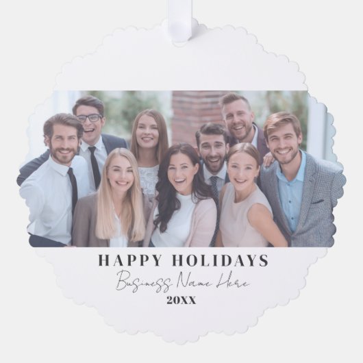 Carte Décorative Entreprise Noël noir blanc (Recto)