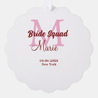 Équipe de mariée ajouter nom monogramme demoiselle