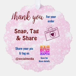 Carte Décorative Étiquette snap partager sur les médias sociaux q r