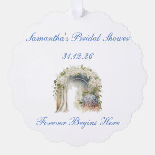 Carte Décorative Étiquettes de Faveurs de Mariage Florales de Rêve