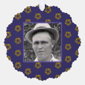 Carte Décorative Etoiles Fractées d'or sur violet | Photo d'ancêtre (Recto)