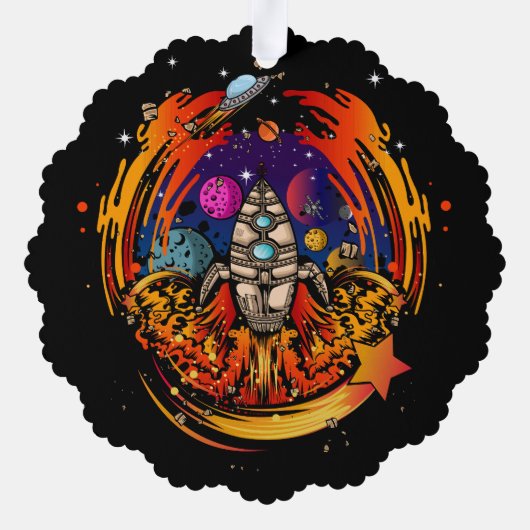 Carte Décorative Exploser le vaisseau spatial (Verso)