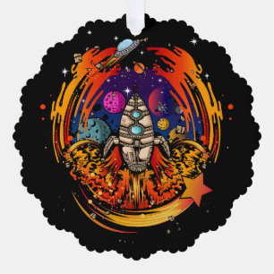 Carte Décorative Exploser le vaisseau spatial